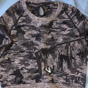 Gymshark Camo Seamless Long Sleeve Crop